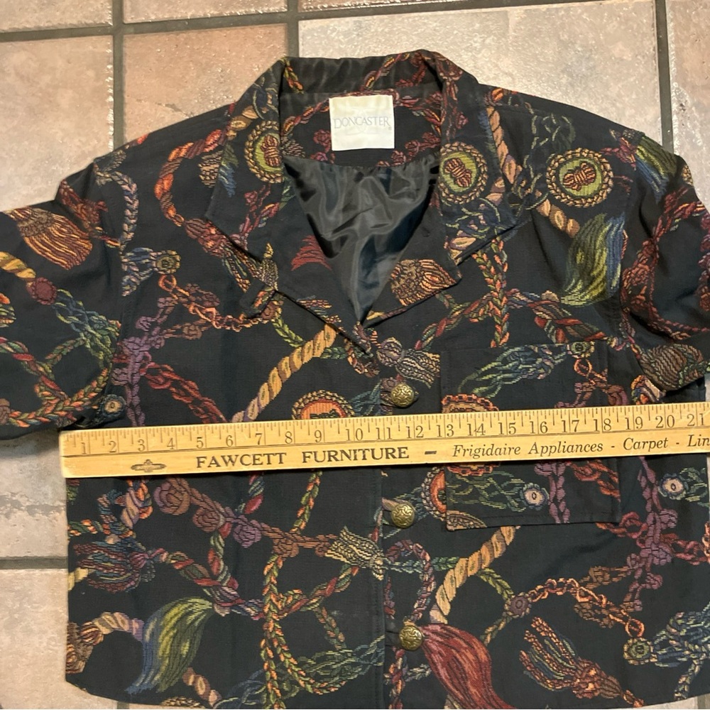 Doncaster Black Multicolor Patterned Blazer Donca… - image 5